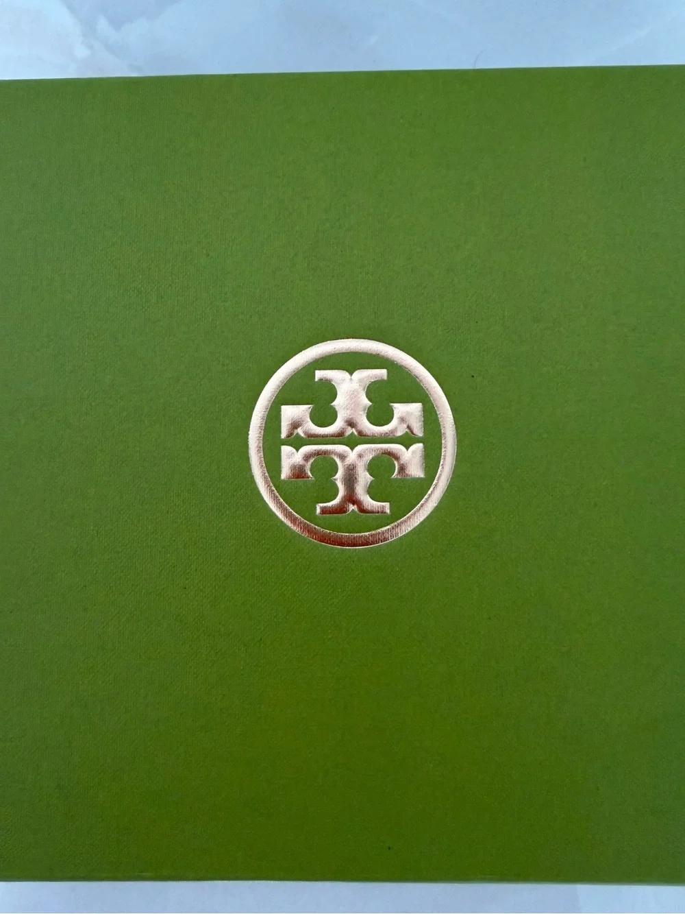 Newest Tory Burch Green Shoe Box with Green Tissue Paper